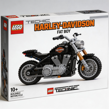 Adult Harley-Davidson motorcycle building blocks