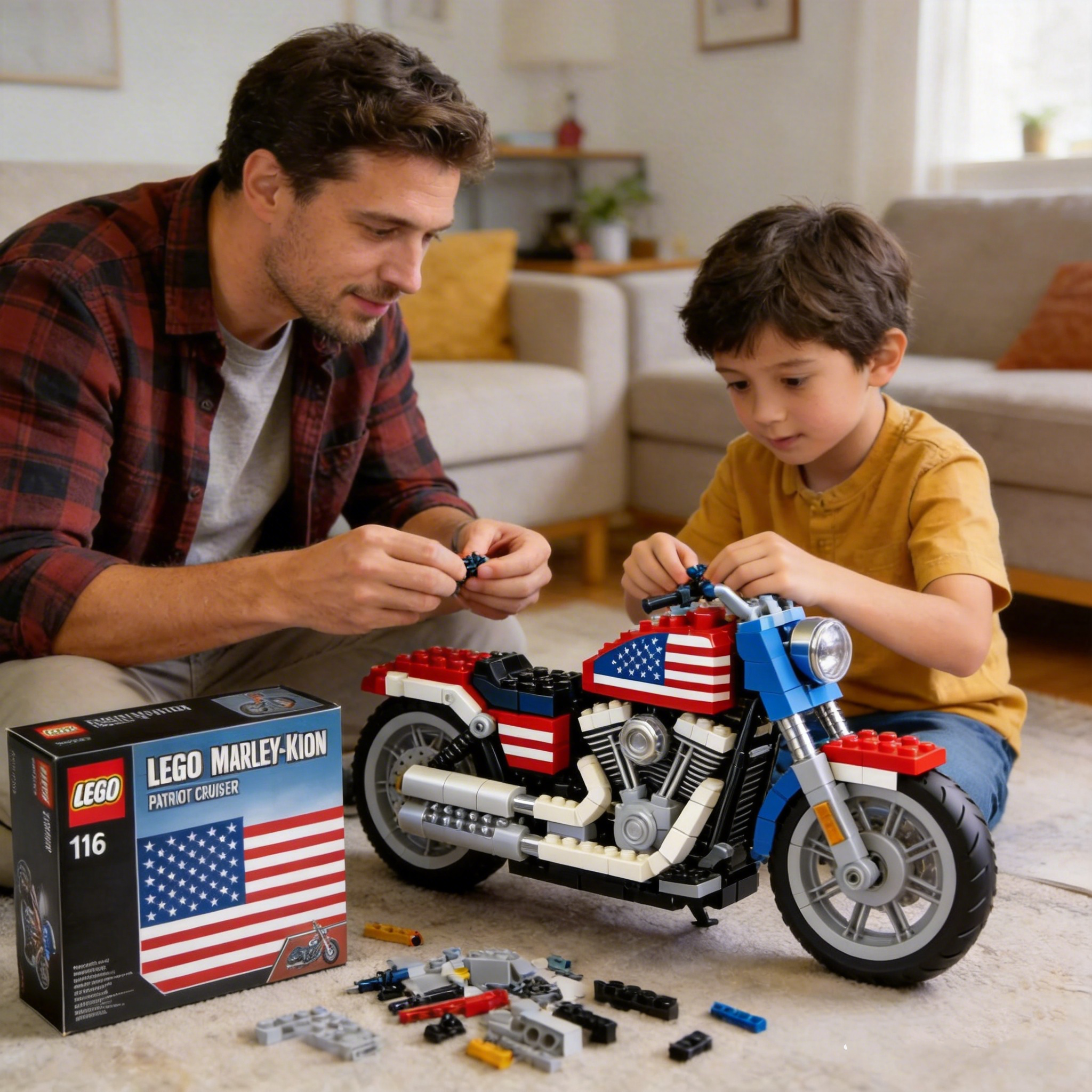 Harley-Davidson motorcycle building blocks