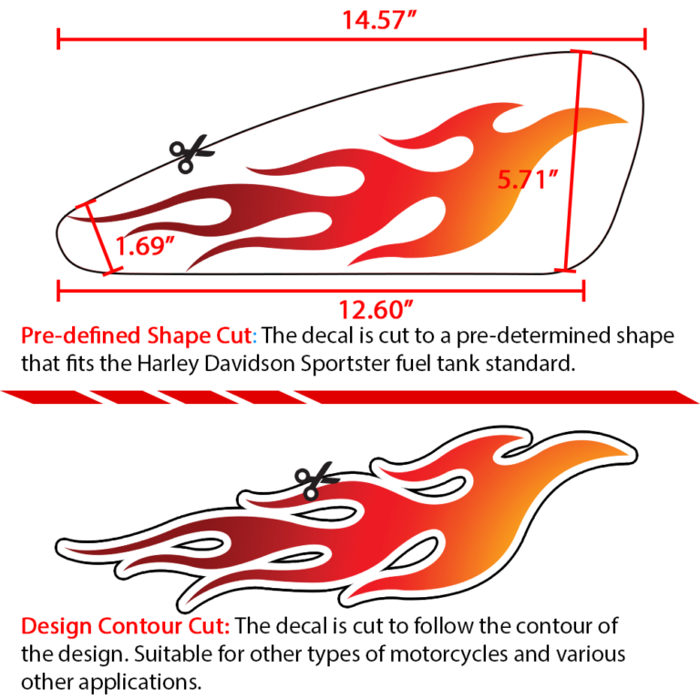 personalized red devil motorcycle gas tank decal 