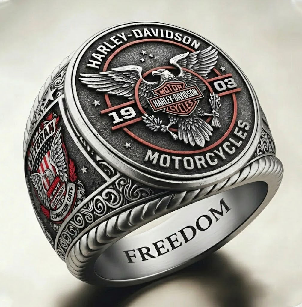 Classic American Motorcycle Style Vintage Biker Ring