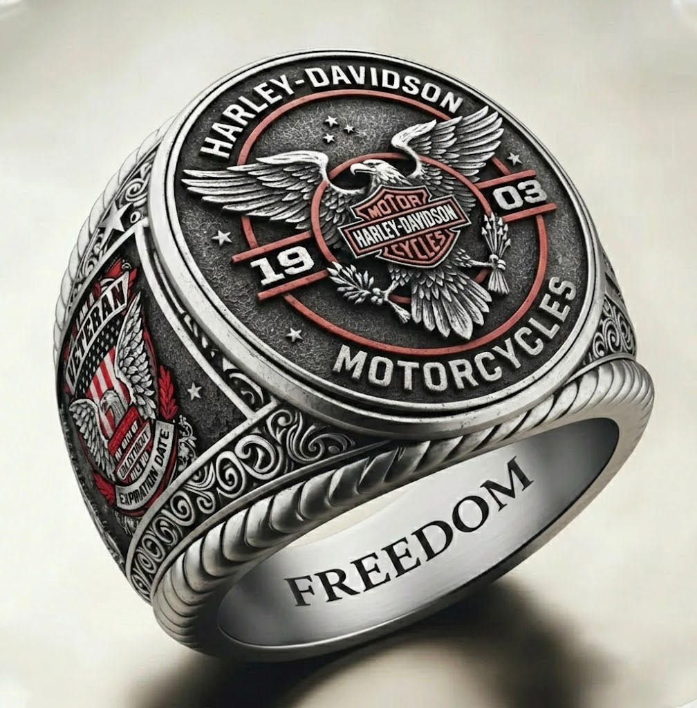 Classic American Motorcycle Style Vintage Biker Ring