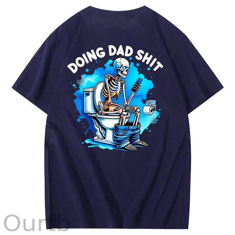 Doing Dad Shit Art Pattern Print T-Shirt