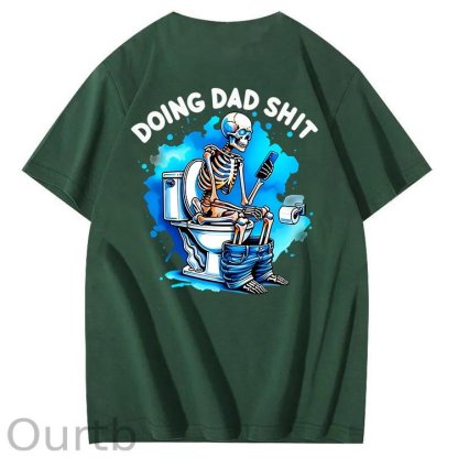 Doing Dad Shit Art Pattern Print T-Shirt