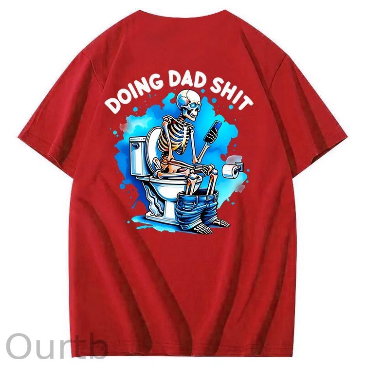 Doing Dad Shit Art Pattern Print T-Shirt