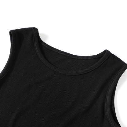 Pure Color Elegant Sleeveless Waist Design Long Dress