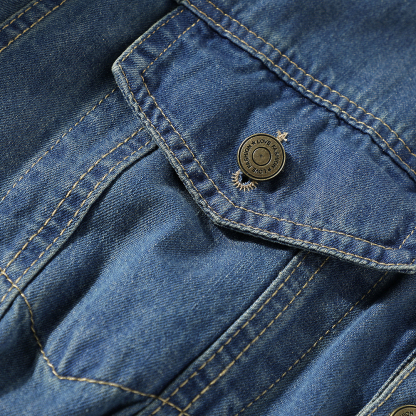 Vintage Waistband Wide Hem Denim Skirt