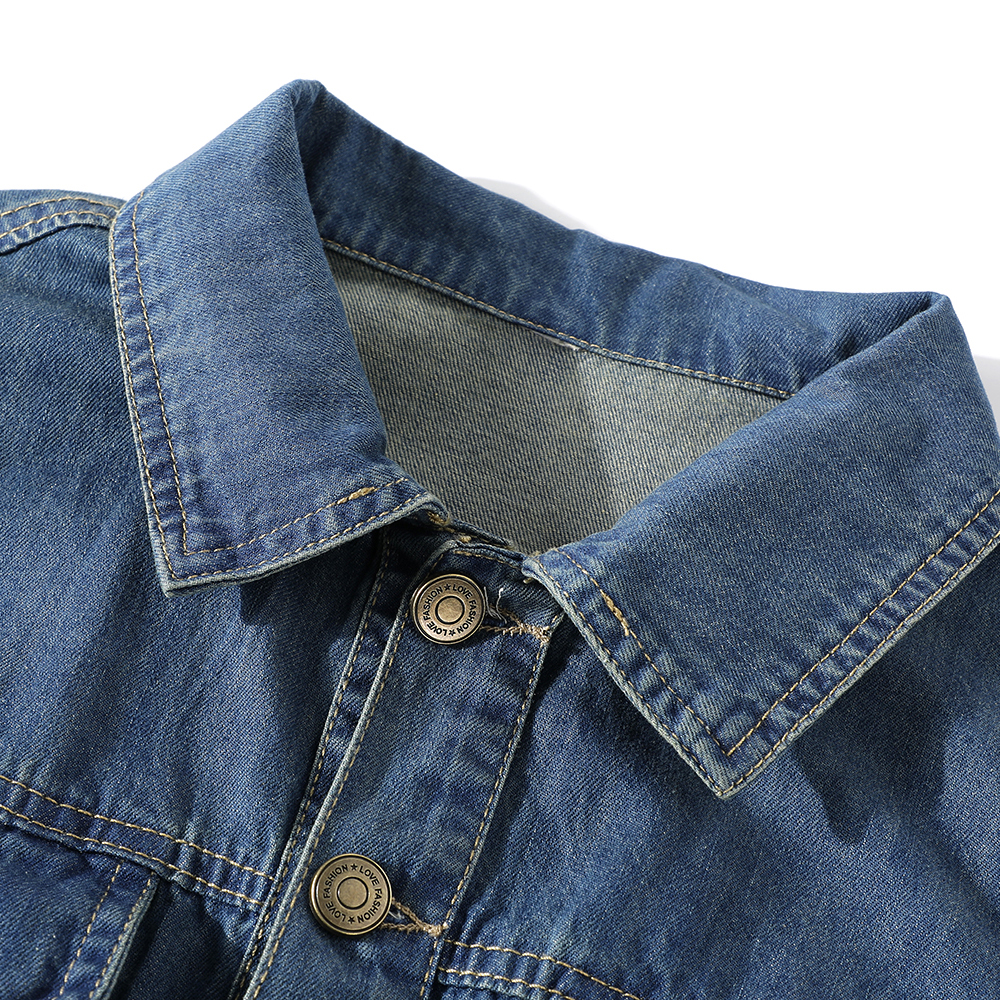 Vintage Waistband Wide Hem Denim Skirt