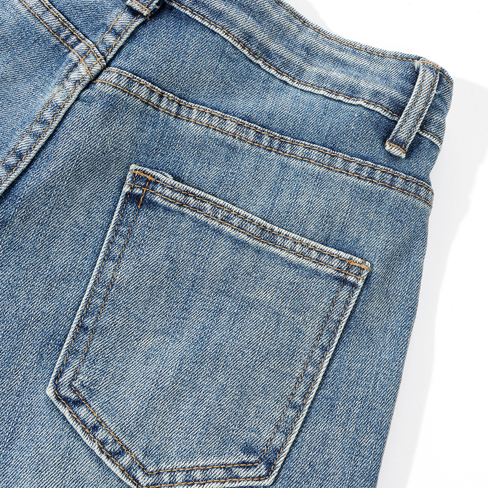 American Style Retro Ripped Distressed Denim Shorts