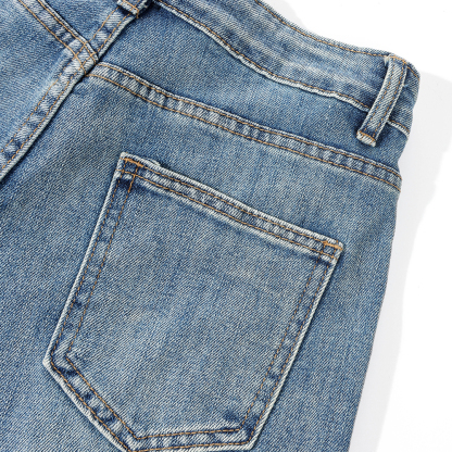 American Style Retro Ripped Distressed Denim Shorts