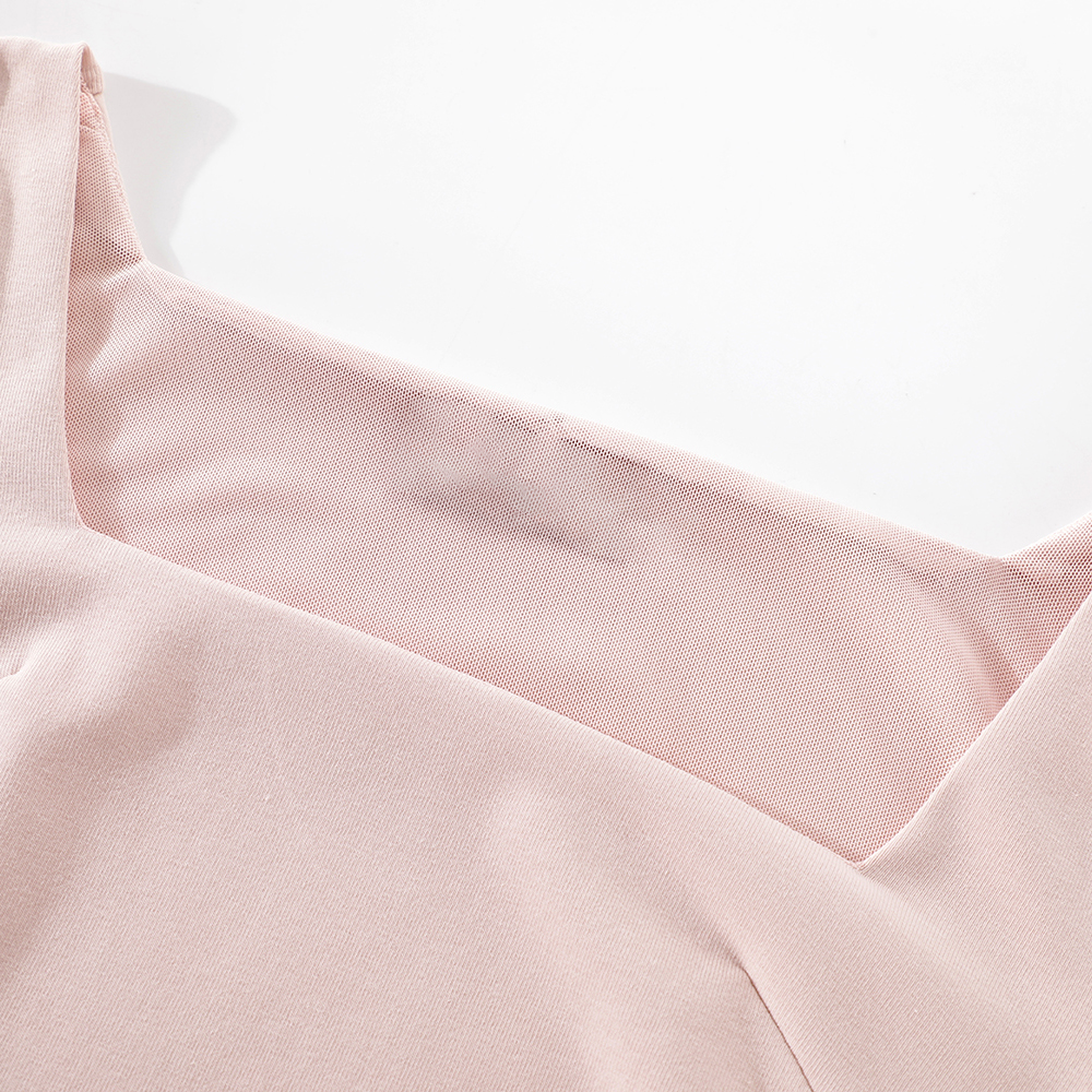 Summer French Square Collar Neck Slim Dress