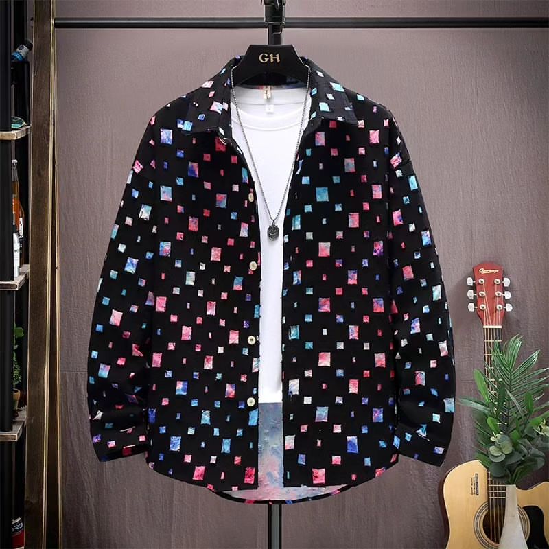 Distressed Colorful Checkerboard Shirt