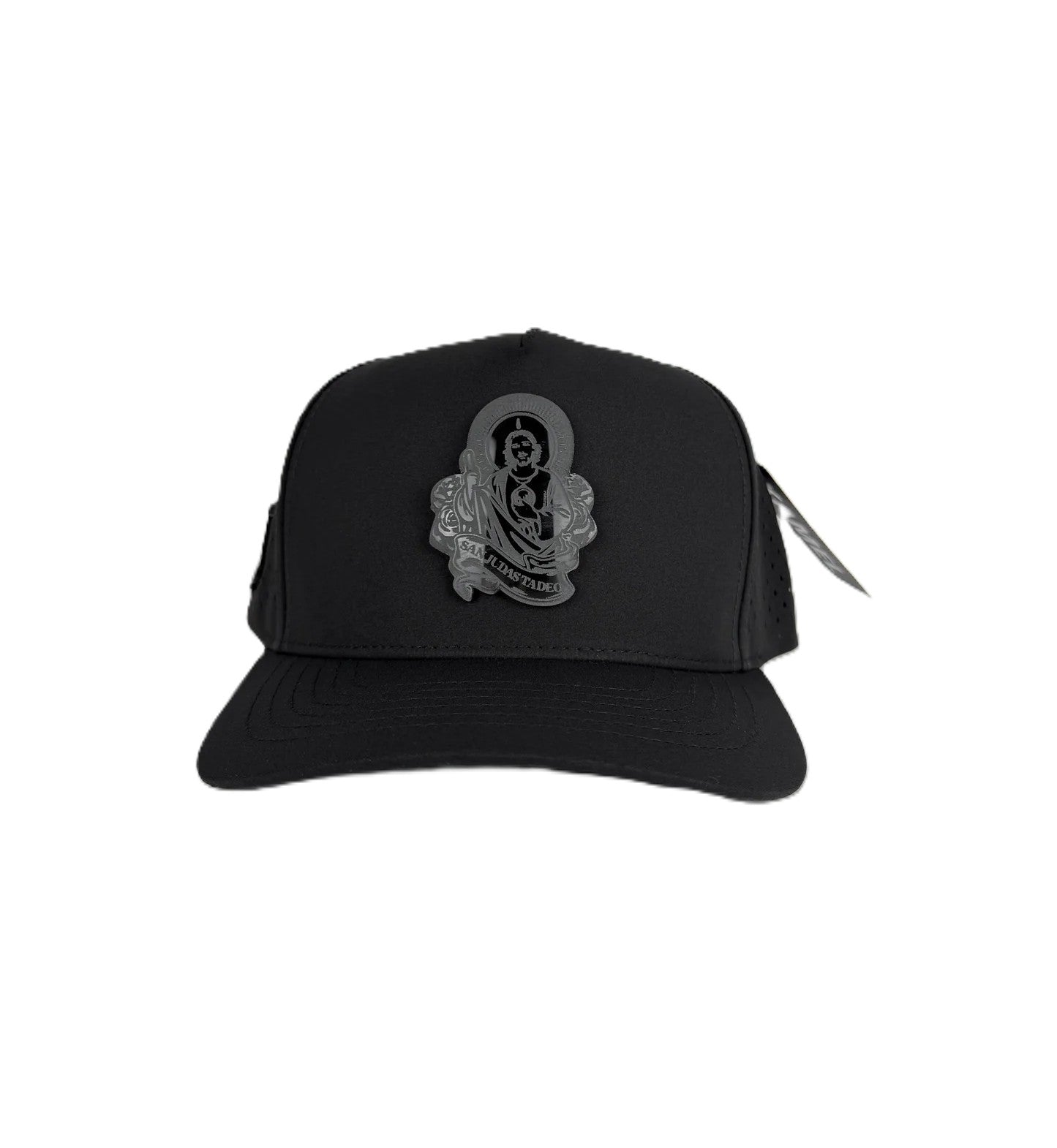 San Judas Black Plate SnapBack Cap-Black