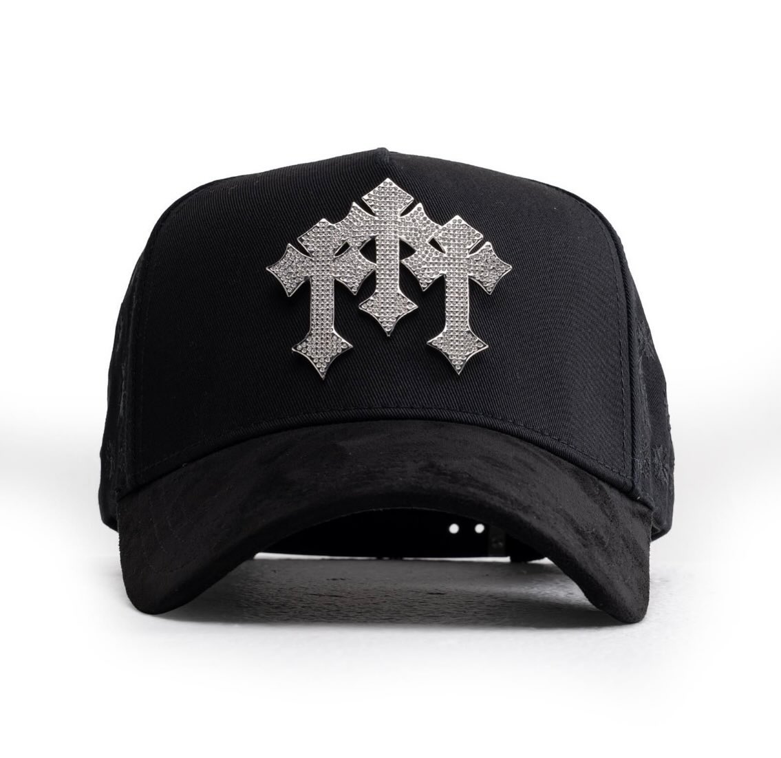 Triple Cross Rhinestone Decorative Cap
