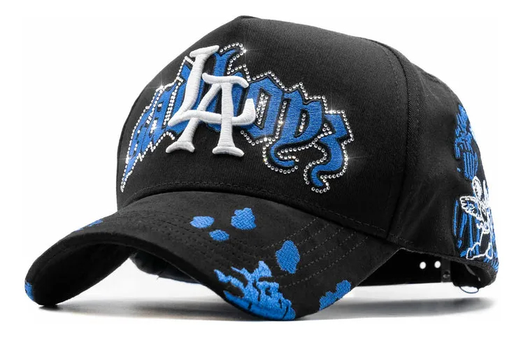 Angel Blue Crystals Cap