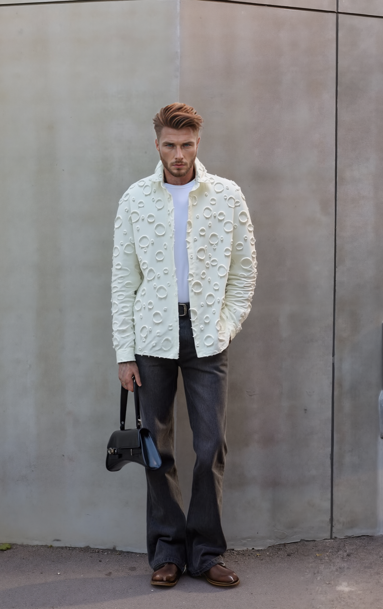 Moon Surface Casual Shirt