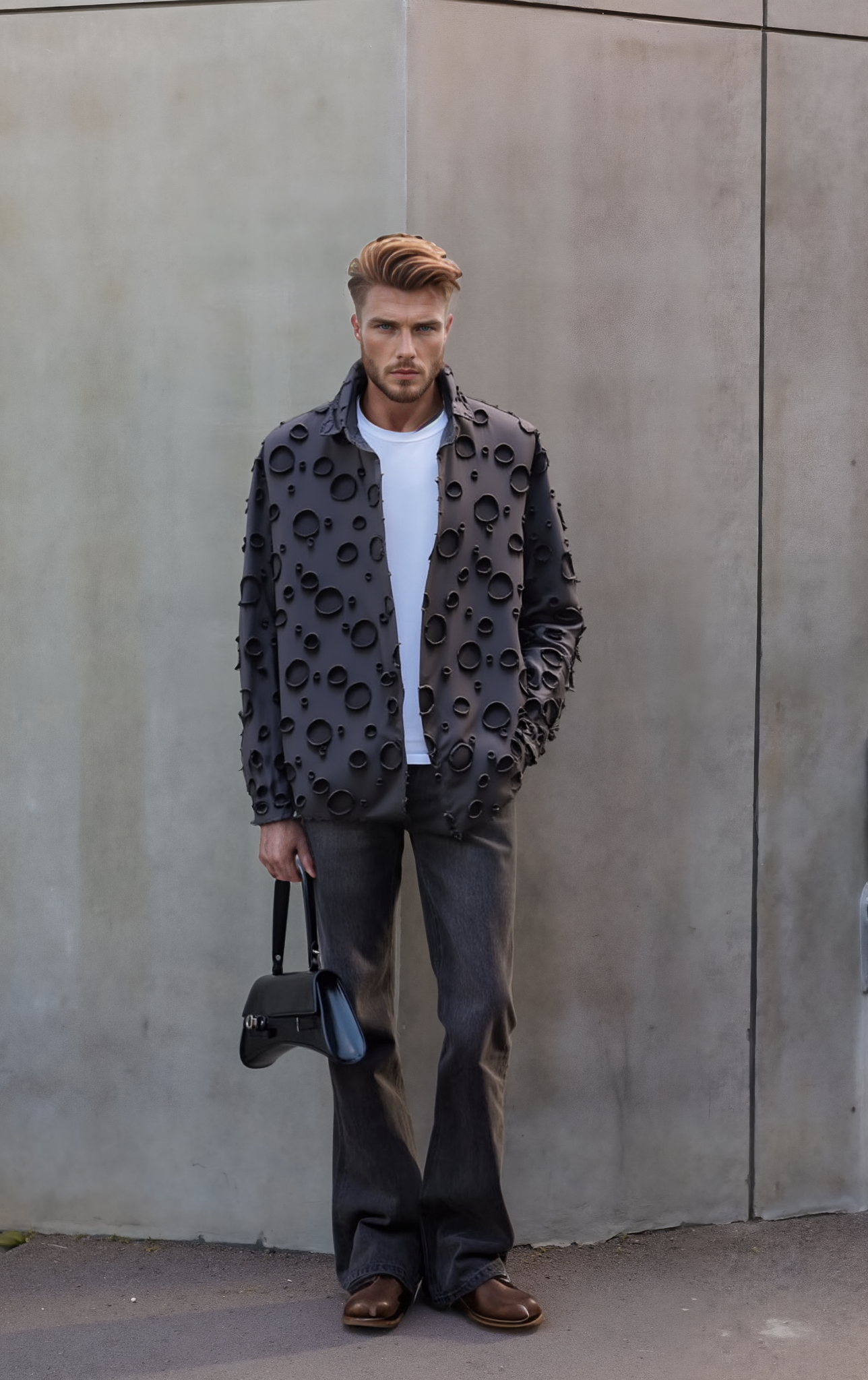 Moon Surface Casual Shirt