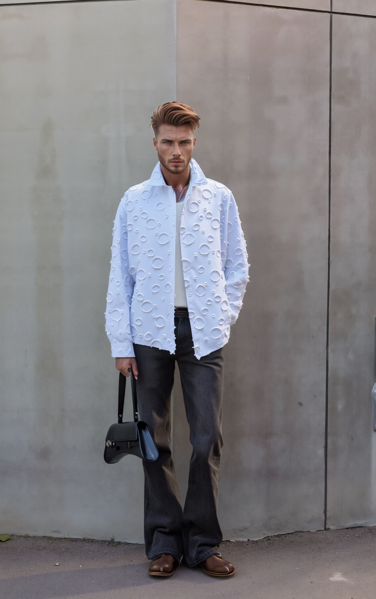 Moon Surface Casual Shirt