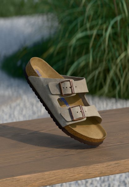 ARIZONA SOFT FOOTBED UNISEX - Riemensandalette - taupe