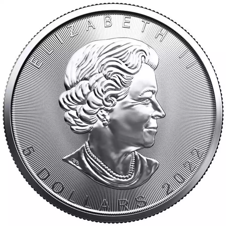 👑👑Queen's Anniversary🍁2021-2024-Royal Canadian Mint Queen's Maple Leaf Silver Dollar