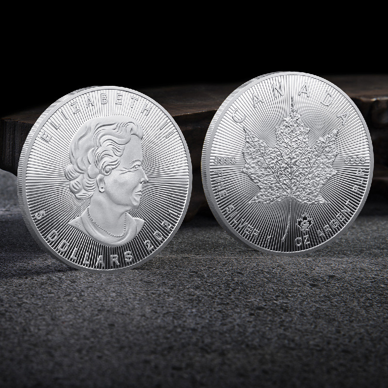 👑👑Queen's Anniversary🍁2021-2024-Royal Canadian Mint Queen's Maple Leaf Silver Dollar
