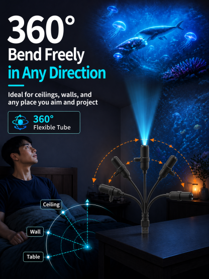 Comauo – Ocean & Galaxy Projector: Ultra-HD 3D Projection Technology for Your Home & Car – A Real Aquarium in Just 1 Second!