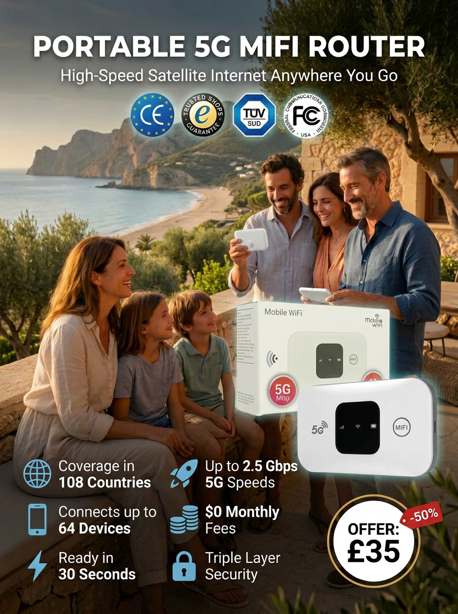 🛡️No SIM, No Contract, No Hidden Costs | One-Time Purchase for Lifetime Free Global 5G+ Internet