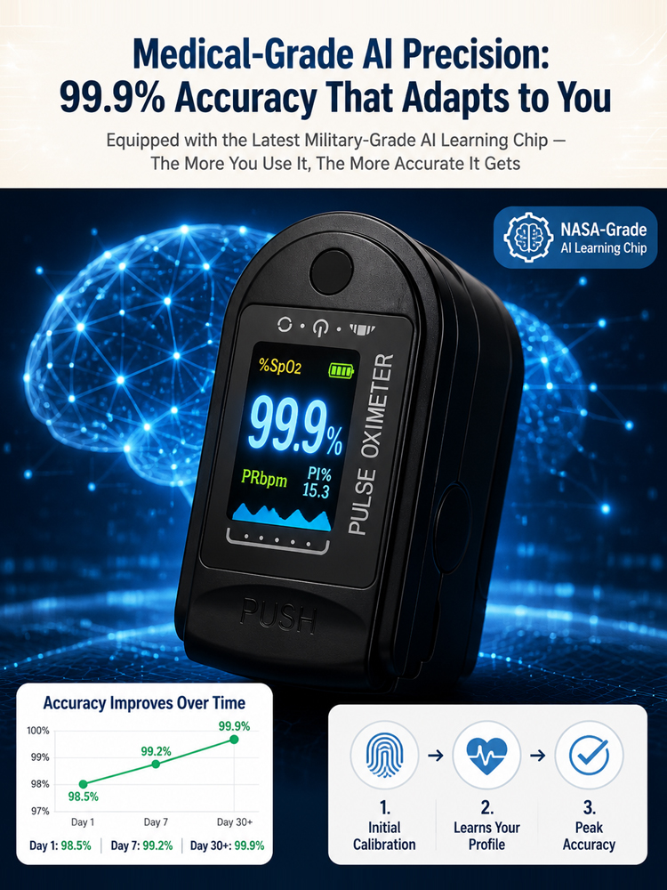 🩺 Your All-in-One Home Health Companion: Fingertip Household Monitor