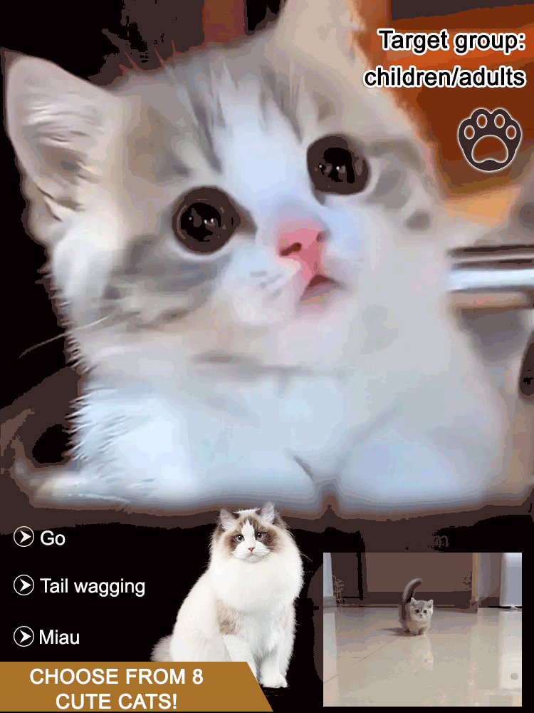 AI Interactive - Real Electric Plush Cat Toy