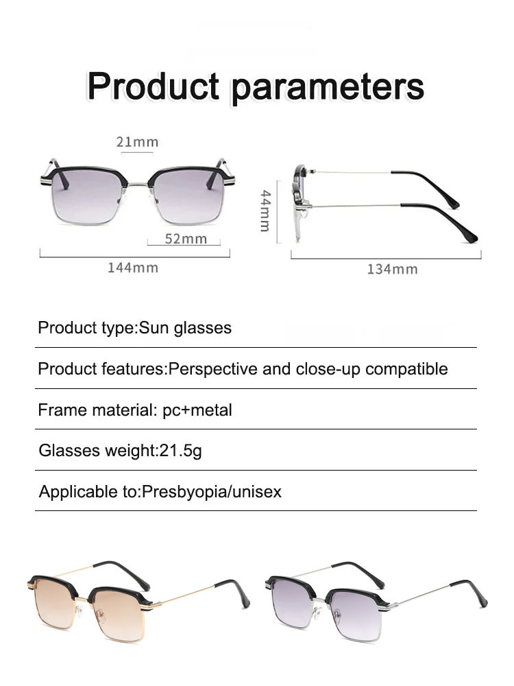 👍Free trial【Blocks 99.9% of harmful blue light】Gradient color reading glasses for both near and far vision 2 in 1 sunglasses