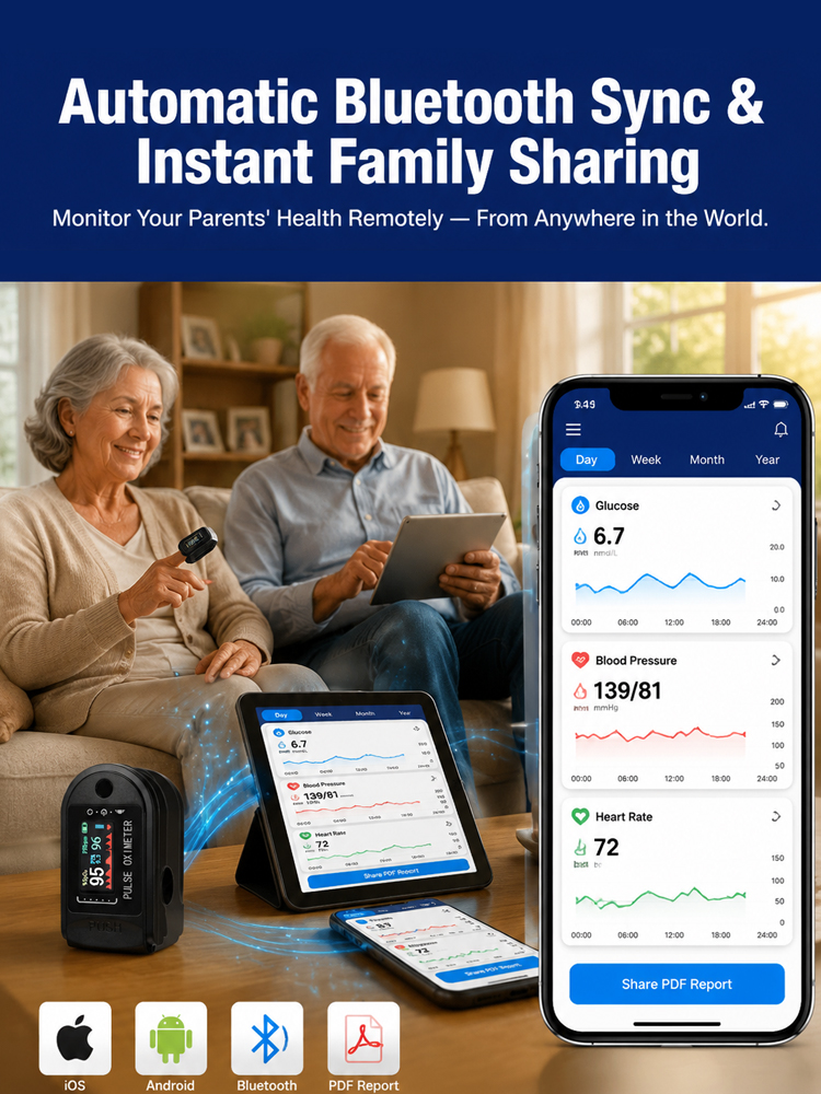🩺 Your All-in-One Home Health Companion: Fingertip Household Monitor