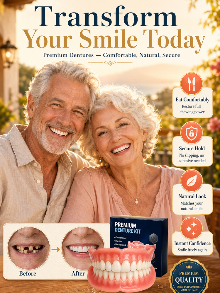Get a perfect smile in just 3 minutes – no dentist, no pain! Looks and feels exactly like natural teeth