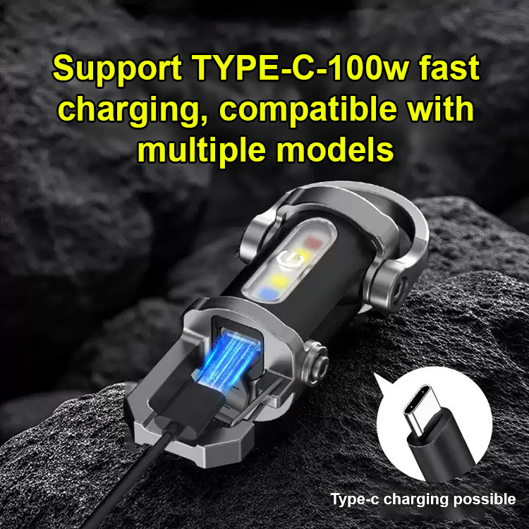 【Three-in-One Multi-functional】SOS Emergency + Light Flashlight + ortable Charger