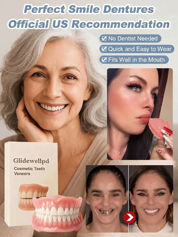 No glue, no dentist, and no appointments required  –  [Epic Upgrade] Premium Full Cover Dentures