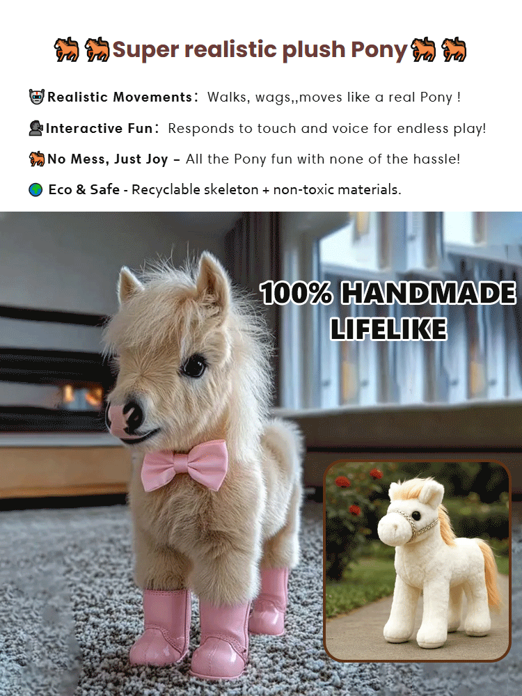 🐎Warm companion-The Life-Like Robot Pony That Walks, Barks, and Wags Its Tail