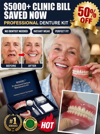 Premium Medical Denture Set [LIMITED-TIME BOGO] Instant Hollywood Smile in 60s Without the Pricey Dentist Visit!