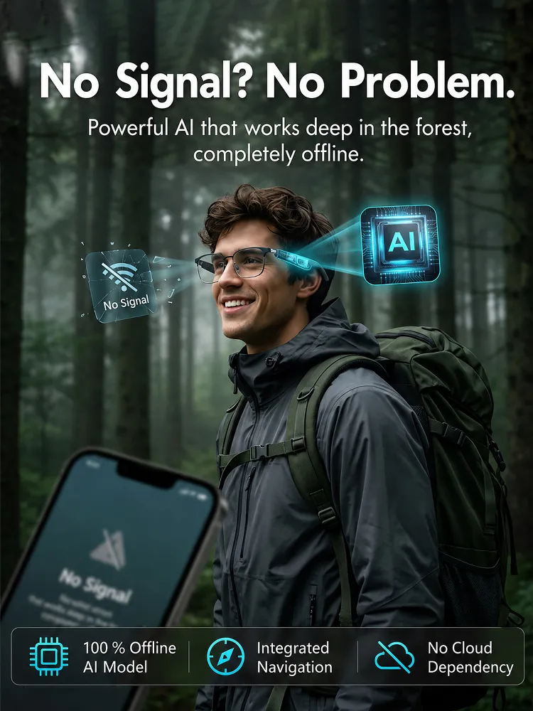 Smart Zoom Glasses with Color-Changing Lenses: Real-Time AI Translation, AR Navigation & 4K Carbon Fiber Camera