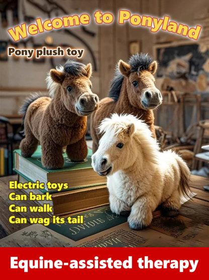 🐎Warm companion-The Life-Like Robot Pony That Walks, Barks, and Wags Its Tail