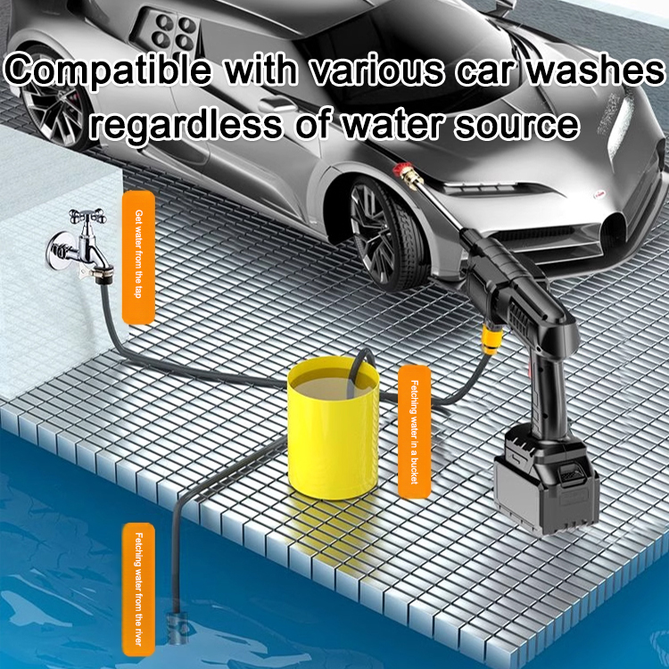 High pressure lithium battery car wash water gun