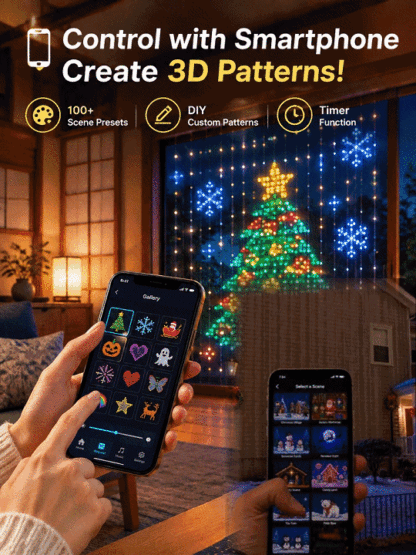 3D Holographic Iridescent Matrix Light String | 100+ Dynamic Themes & DIY