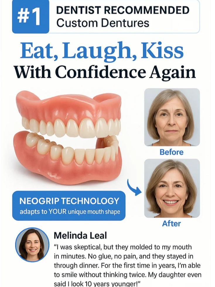 【Made in USA, FDA Approved】Custom Full Mouth Dentures Kit