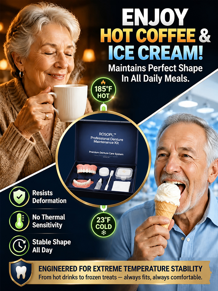 Premium Medical Denture Set [LIMITED-TIME BOGO] Instant Hollywood Smile in 60s Without the Pricey Dentist Visit!