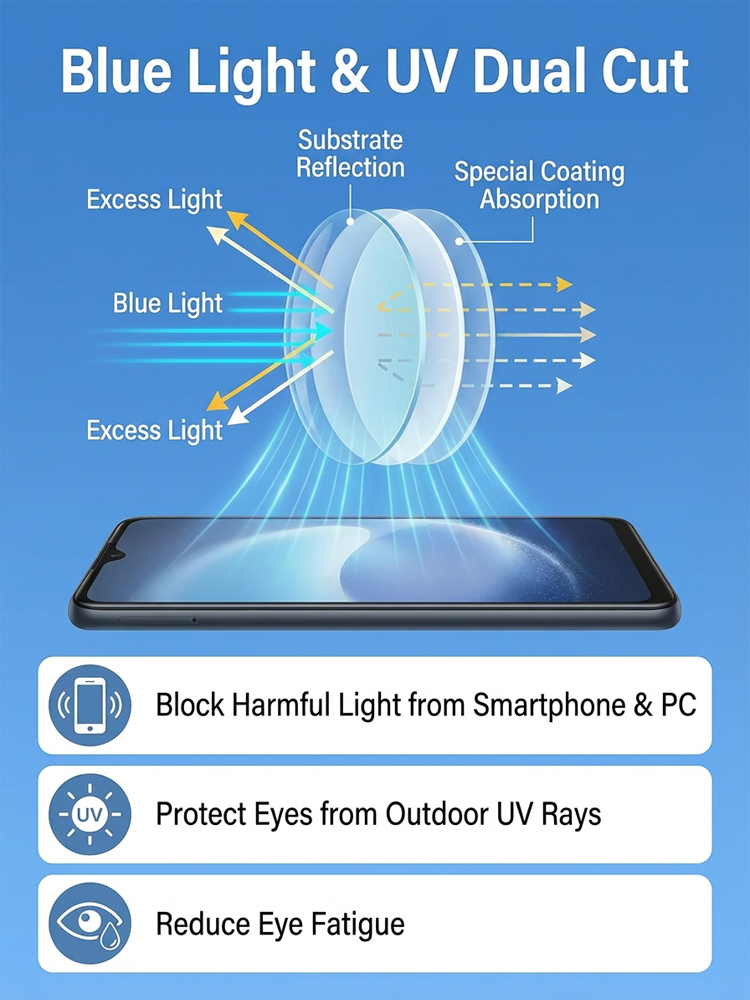 Skip the eye exam! Smart lenses auto-adjust from -1.00 to +10.00 in seconds.