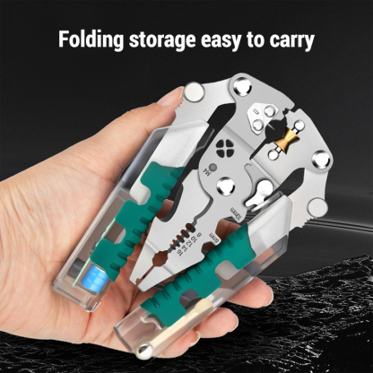 【One piece has 14 functions】Folding tester, screwdriver, wire stripper. One-stop service!