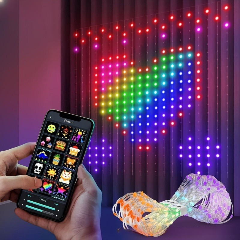 3D Holographic Iridescent Matrix Light String | 100+ Dynamic Themes & DIY