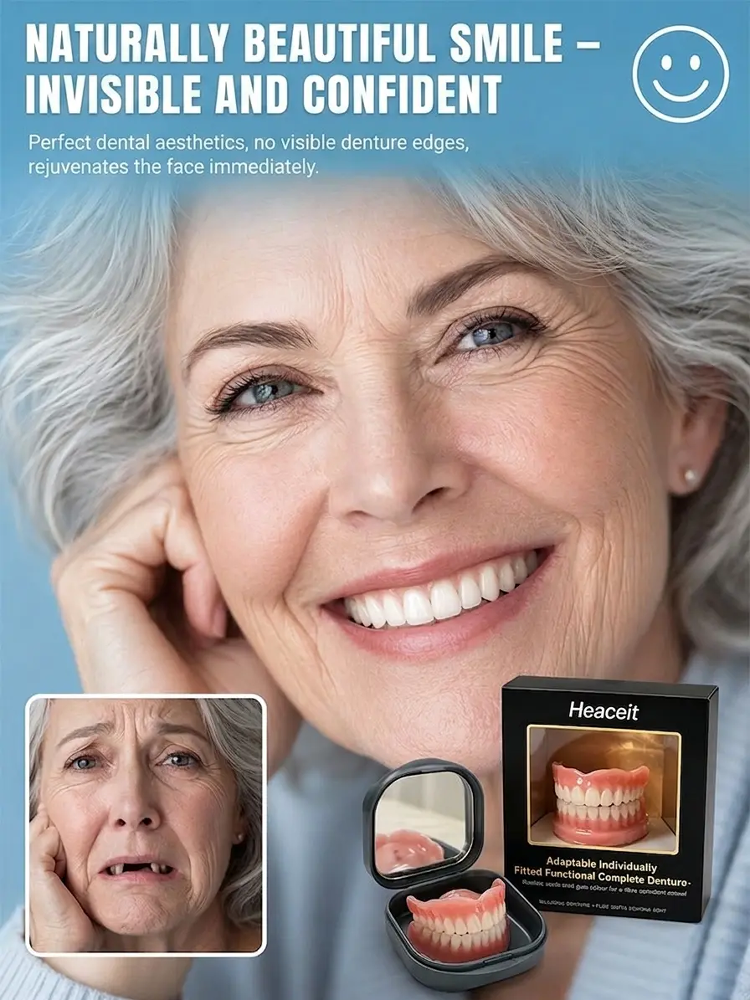【Includes Portable Denture Case】 Dentures that restore your smile