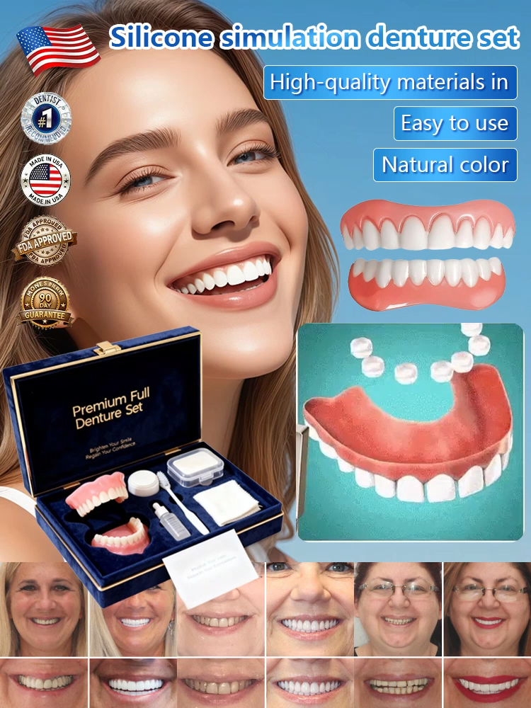 【Made in USA, FDA Approved】Custom Full Mouth Dentures Kit