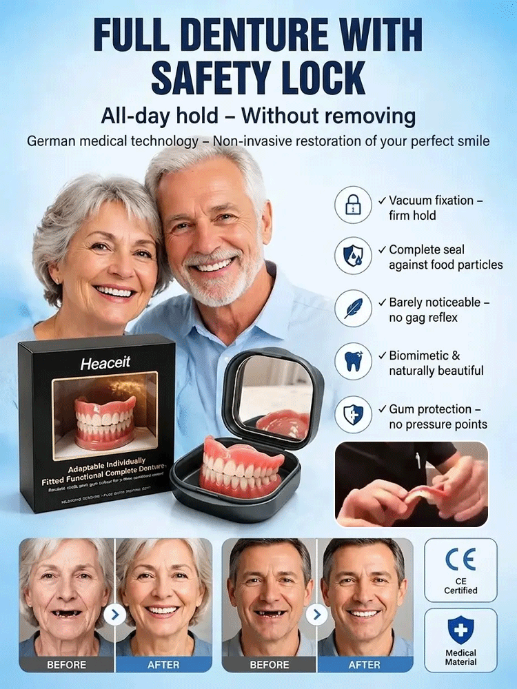 【Includes Portable Denture Case】 Dentures that restore your smile