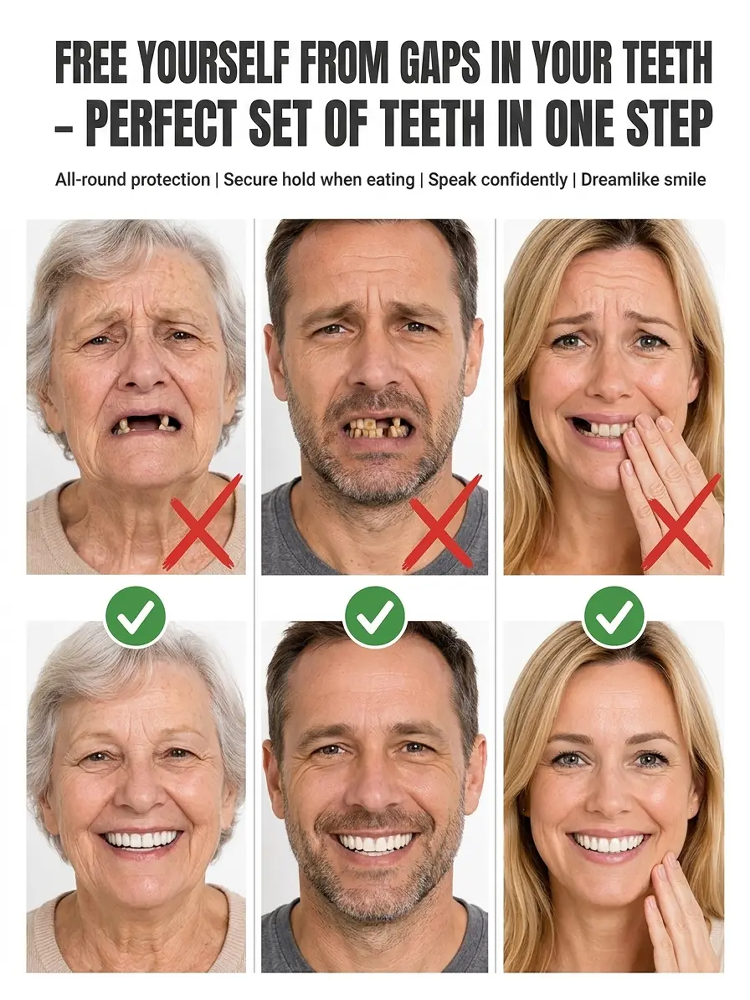 【Includes Portable Denture Case】 Dentures that restore your smile