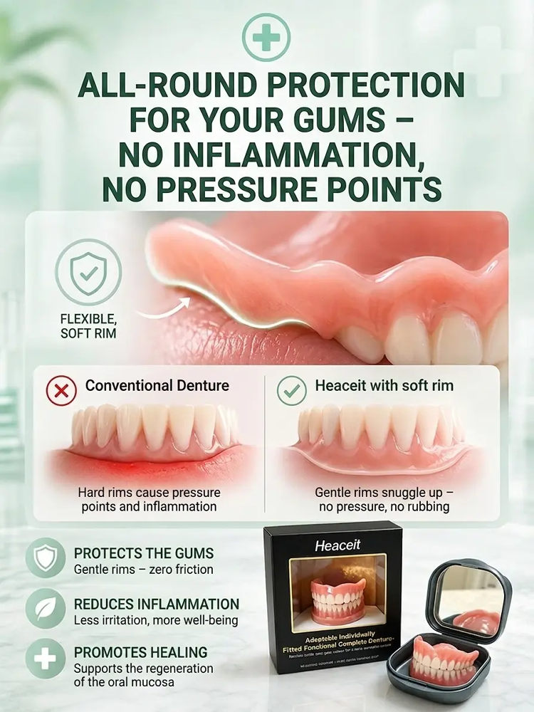 【Includes Portable Denture Case】 Dentures that restore your smile