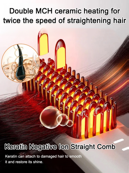 No need to plug in! Portable negative ion hair straightener, 3 minutes to create a charming hairstyle, curling and straightening